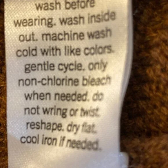 Sonoma Cable Knit Sweater In Warm Chestnut Brown - Size Large - Picture 11 of 14